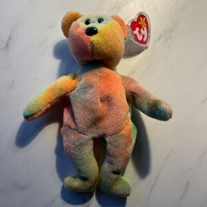 Ty Beanie Baby Garcia The Bear 1993 Vintage Rare BD 08-01-1995 Grateful Dead